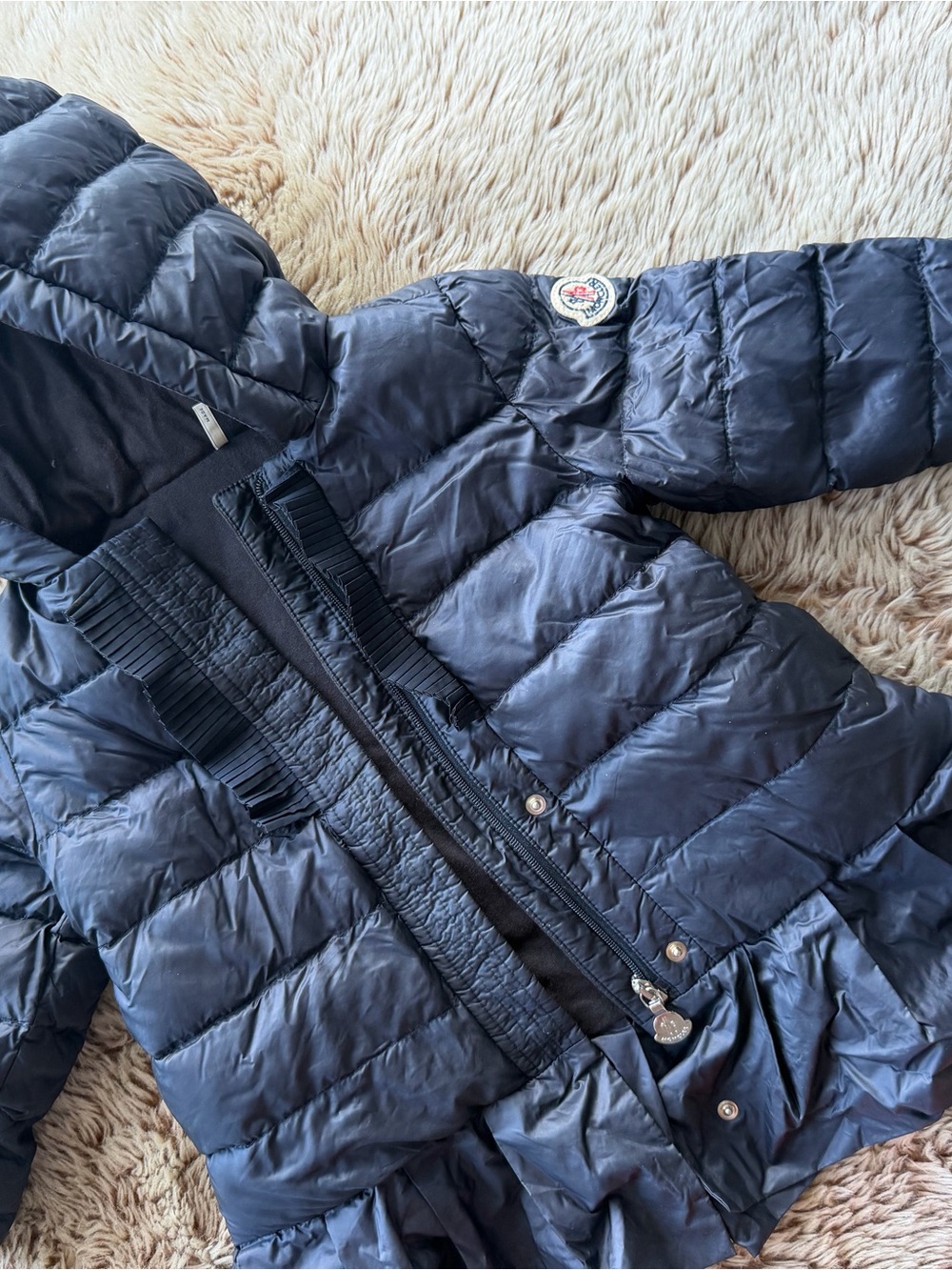 Moncler Gamme Bleu Girls' Navy Quilted Down Puffer Jacket